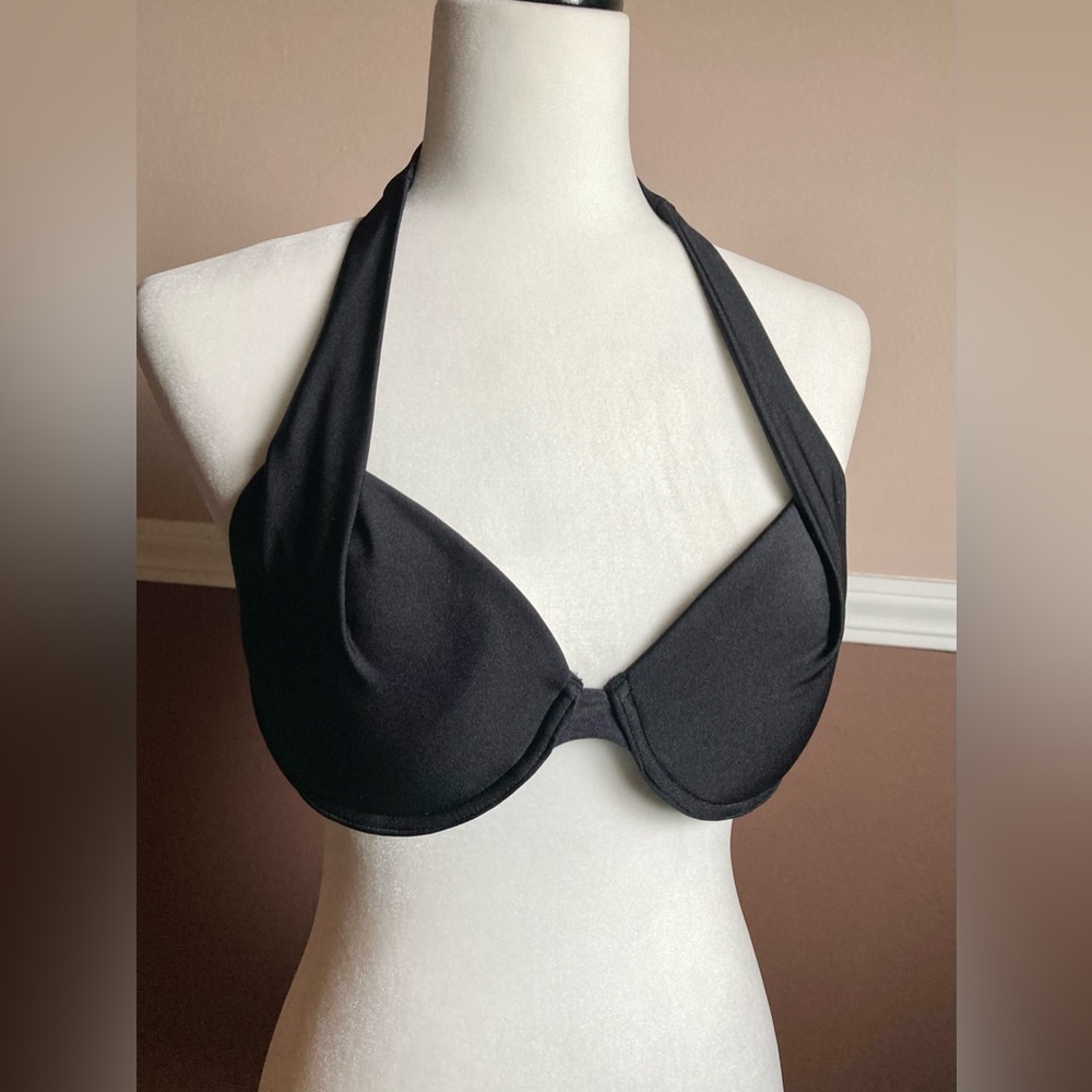 Black Halter Bikini Top